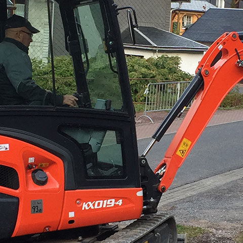 Arbeiten mit dem Minibagger